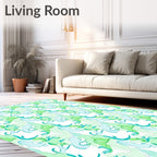 Abstract Organic Wave Pattern Rug