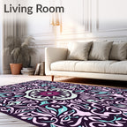 Ornate Floral Swirls Pattern Rug