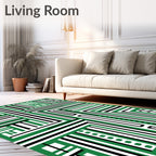 Striped Geometric Pattern Rug