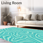 Aquatic Swirl Pattern Rug