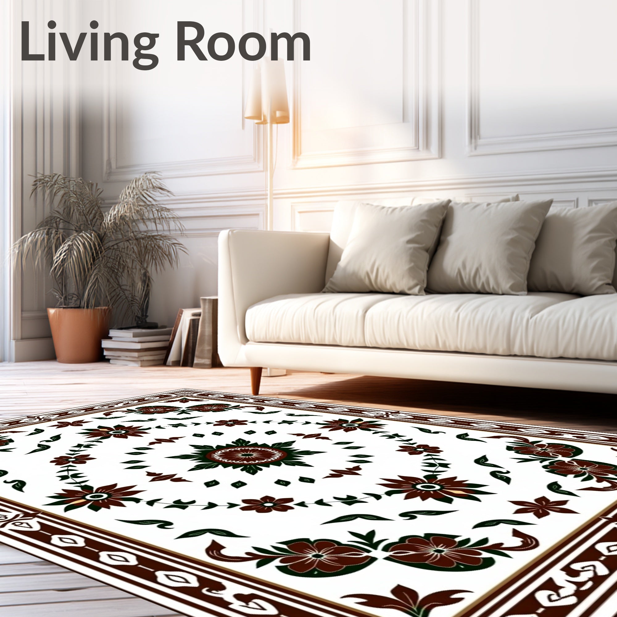 Classic Floral Vine Decorative Rug