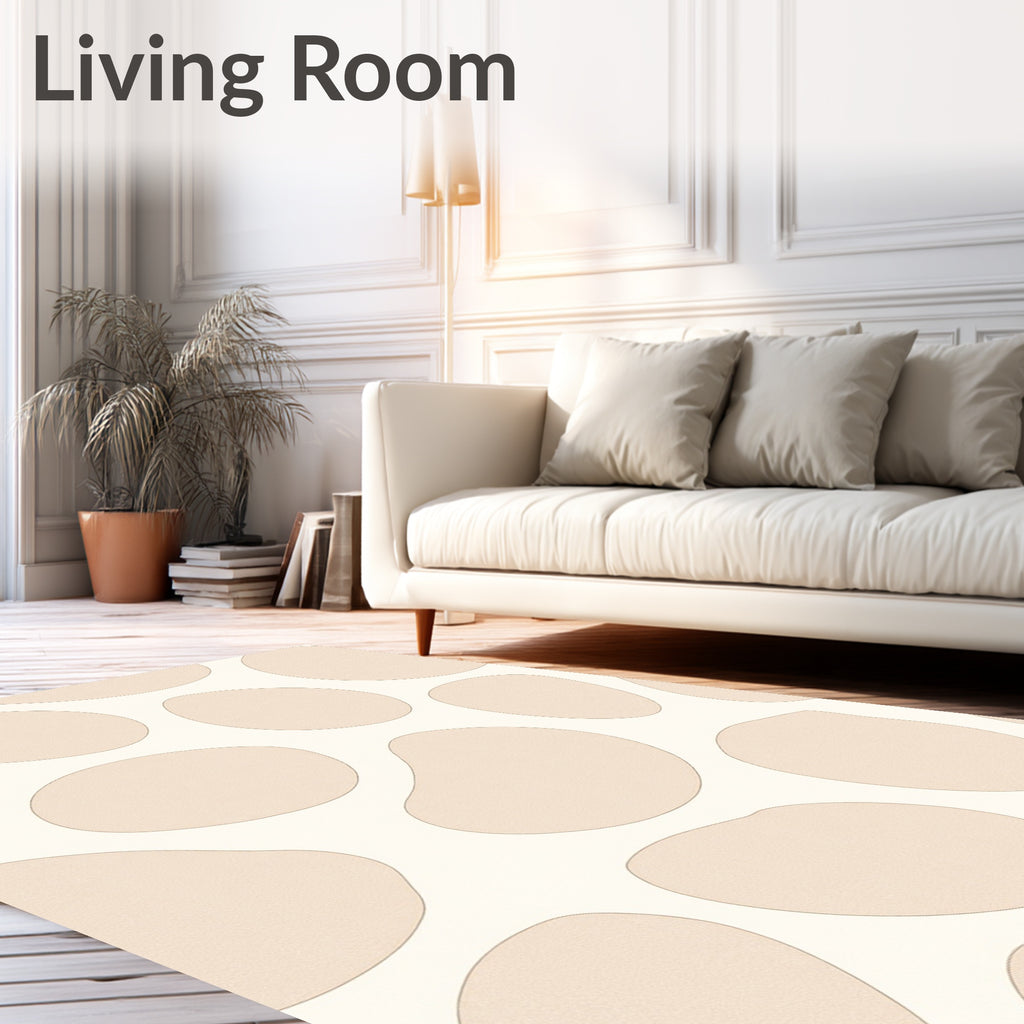 Calm Abstract Organic Shape Pattern Rug