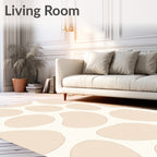 Calm Abstract Organic Shape Pattern Rug