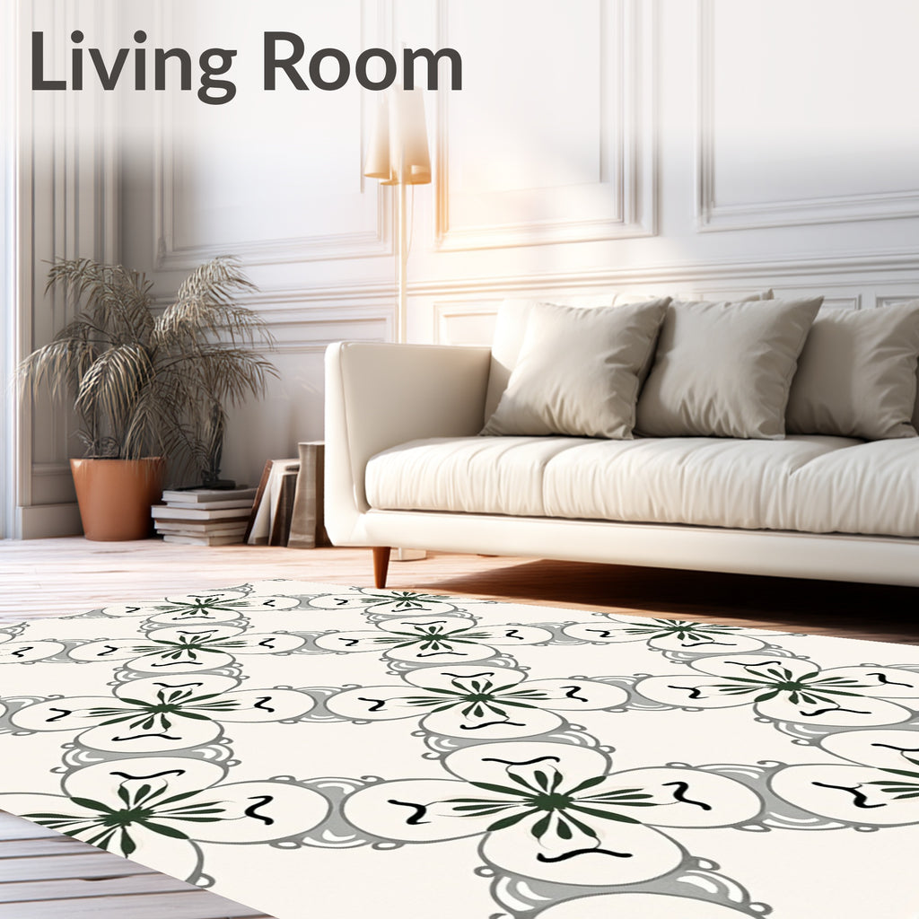 Nature Inspired Petal Geometric Design Rug