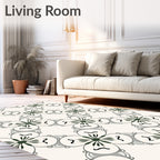 Nature Inspired Petal Geometric Design Rug