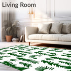 Forest Green Evergreen Tree Silhouette Rug