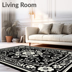 Floral and Leaf Intricate Pattern Rug