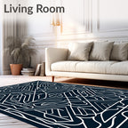Modern Geometric Symmetry Lines Rug