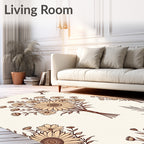 Delicate Floral Bouquet Pattern Rug