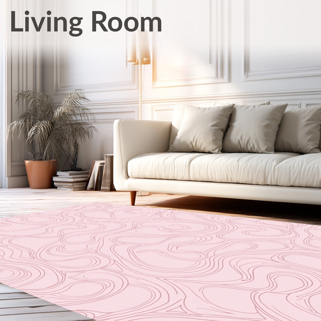 Pink Swirls Pattern Rug