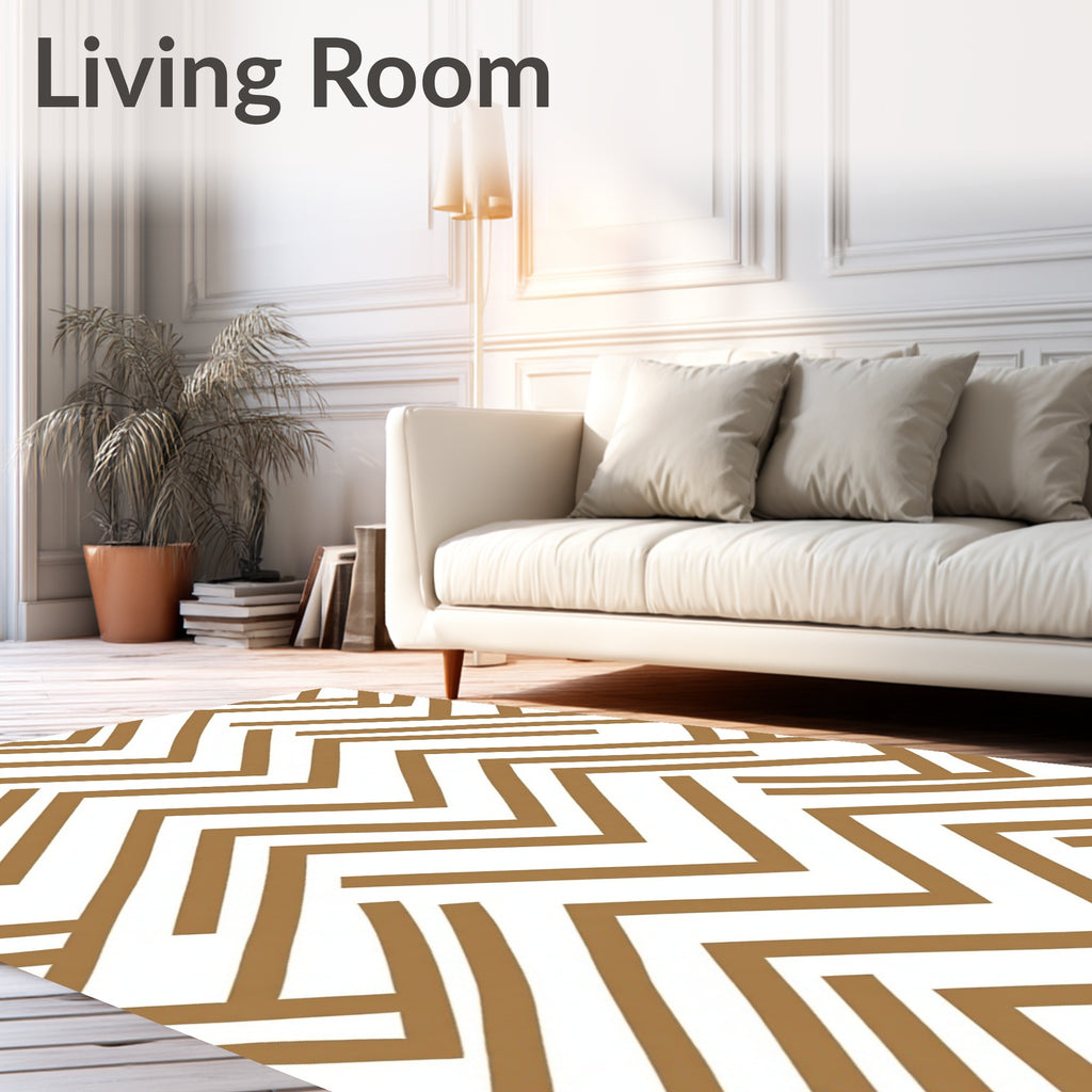 Geometric Herringbone Design Rug