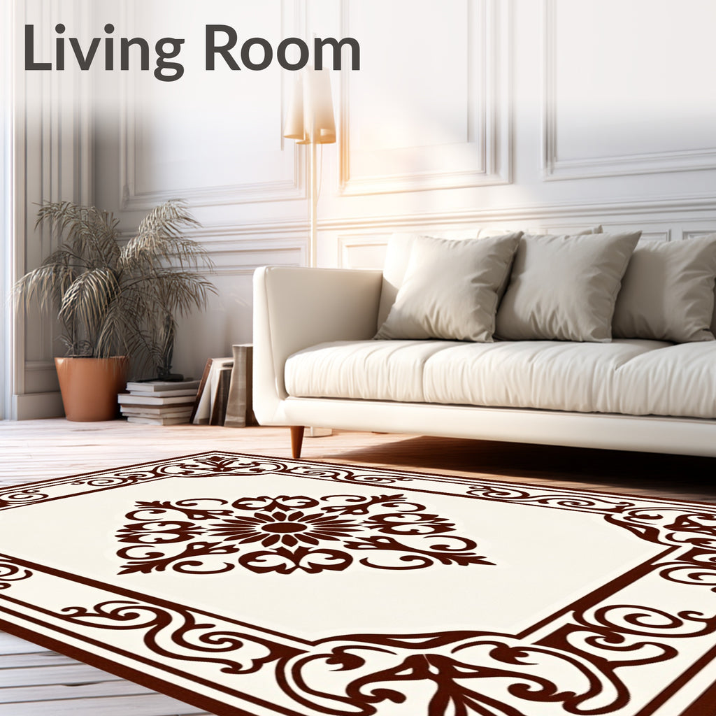 Grand Floral Medallion Frame Rug