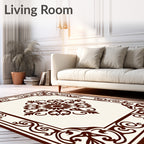 Grand Floral Medallion Frame Rug