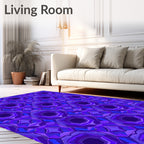 Geometric Crystal Blue Purple Pattern Rug