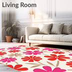 Retro Floral Delight Rug