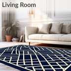 Geometric Intersecting Lines Design Rug