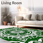 Intricate Floral Mandala Art Deco Rug