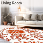 Classic Floral Damask Pattern Rug