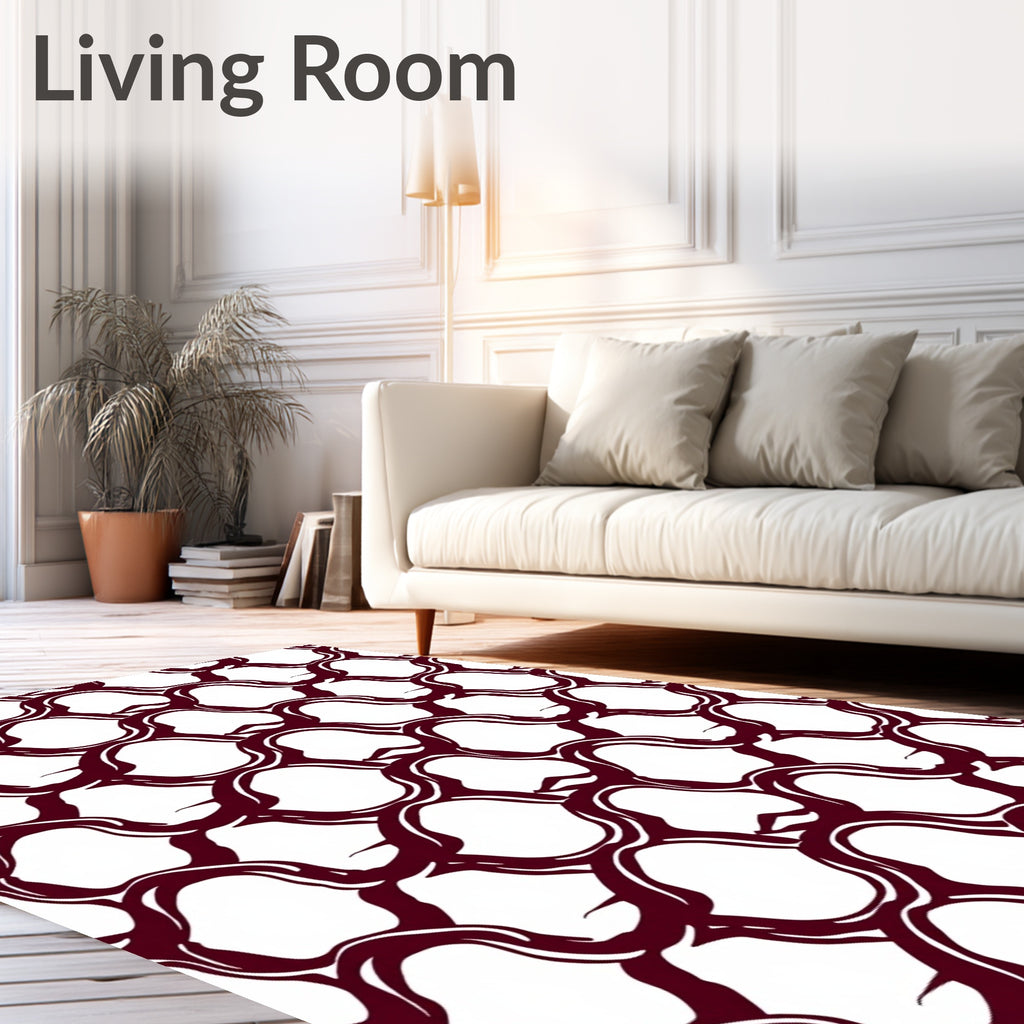 Interlocking Organic Lattice Pattern Rug