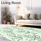 Delicate Leaf Vine Pattern Rug