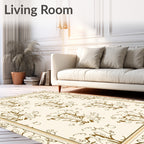 Vintage Floral Scroll Pattern Rug