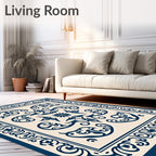 Intricate Vintage Floral Pattern Rug