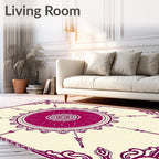 Mandala Design With Floral Accents Rug