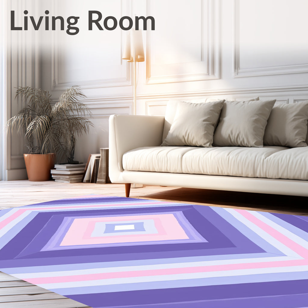 Pastel Diamond Stripe Geometric Rug