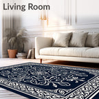Intricate Floral Symmetry Pattern Rug