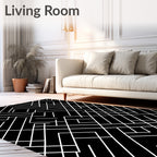 Abstract Geometric Network Pattern Rug
