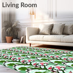Whimsical Floral Vine Pattern Rug