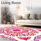 Vibrant Mandala Floral Pattern Rug