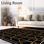 Modern Art Deco Geometric Pattern Rug