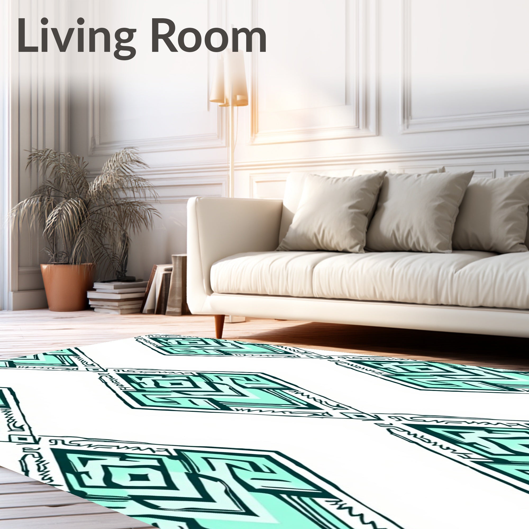 Art Deco Diamond Shapes Pattern Rug
