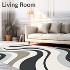 Abstract Swirl Neutral Color Rug