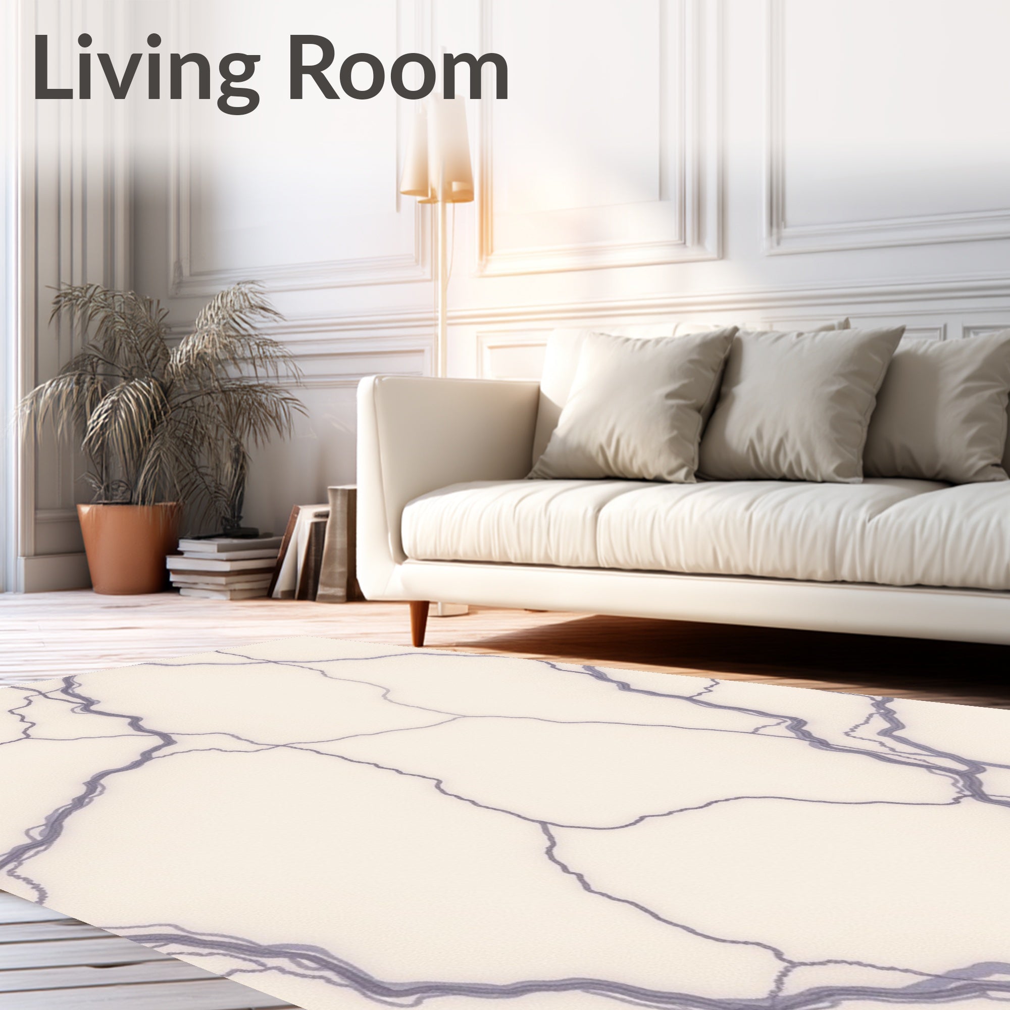 Subtle Vein Texture Pattern Rug