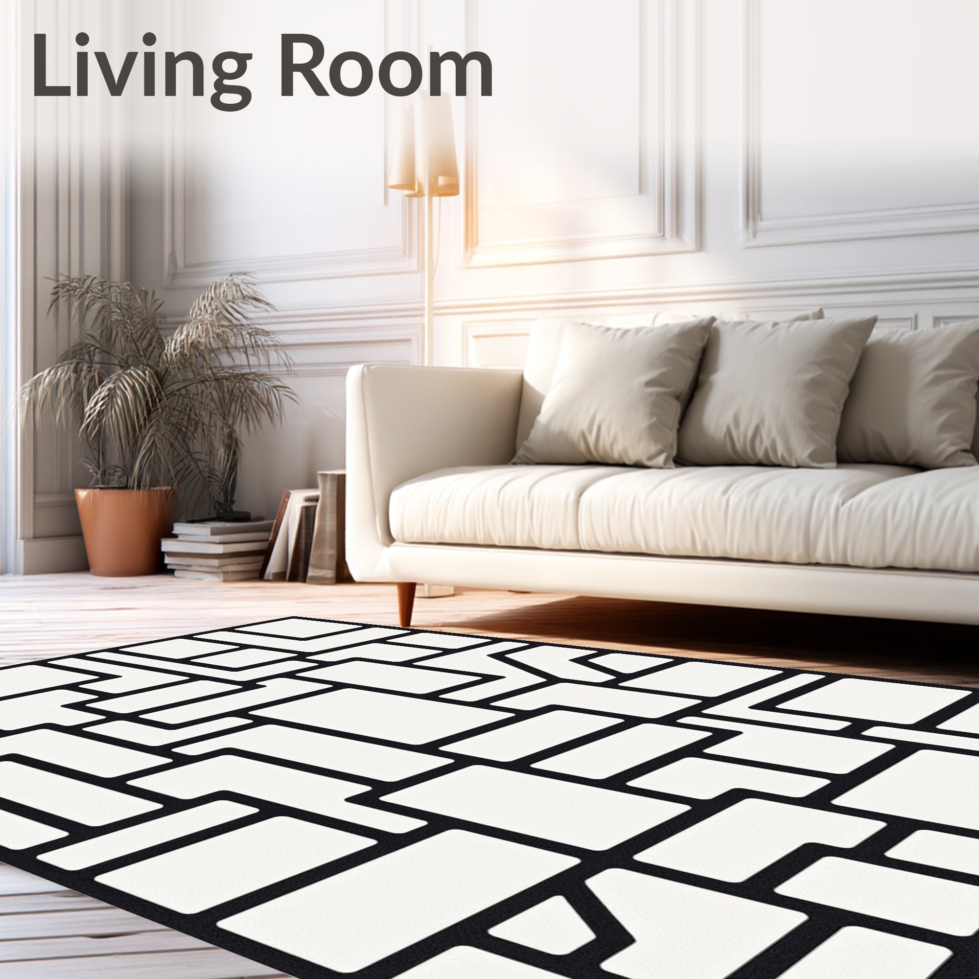 Abstract Shape Modern Geometric Design Rug