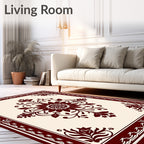 Rich Floral medallion Border Rug