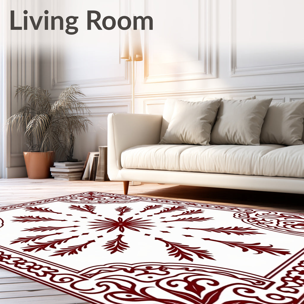 Ornate Floral Starburst Pattern Rug