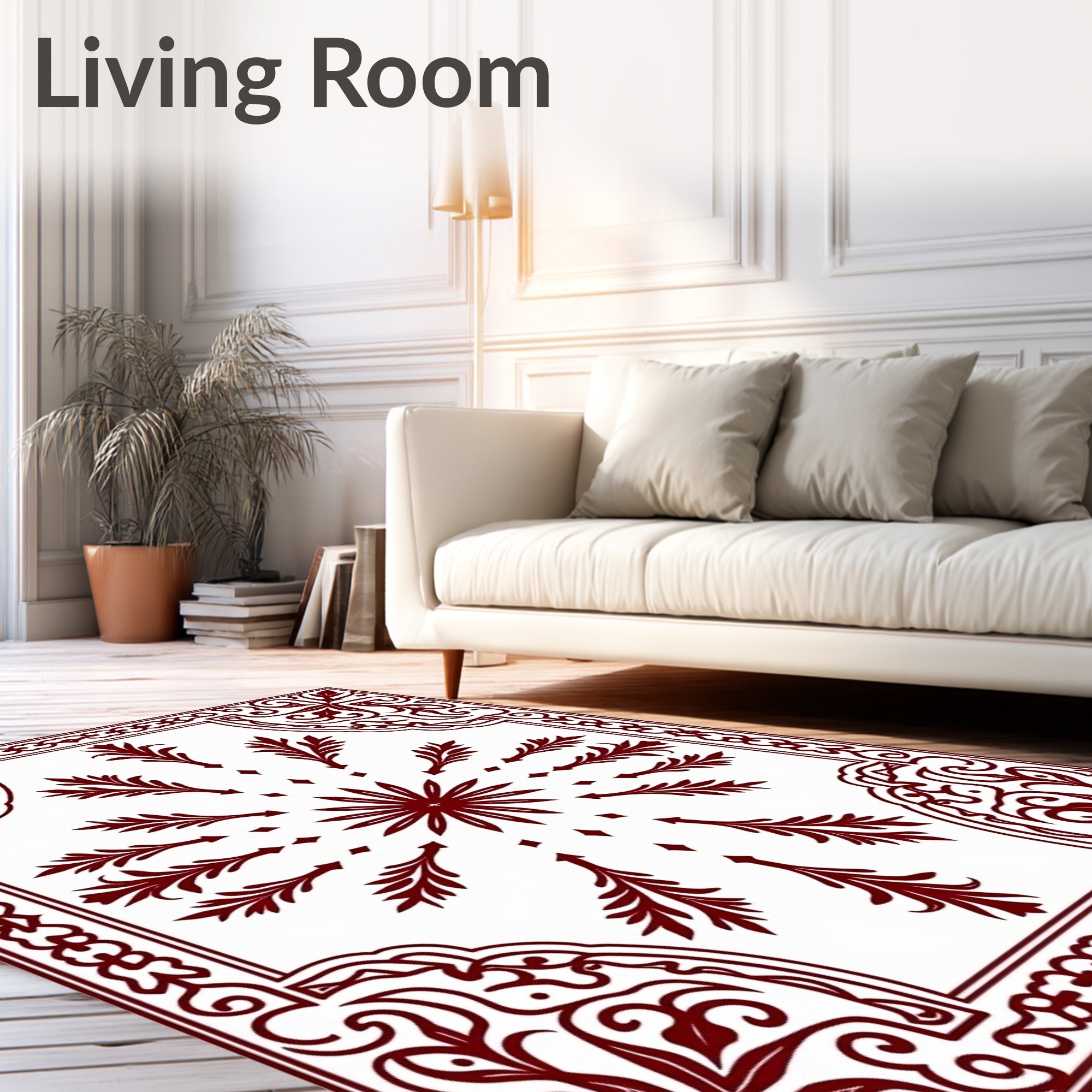 Ornate Floral Starburst Pattern Rug