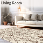 Ornate Floral Scrollwork Pattern Rug