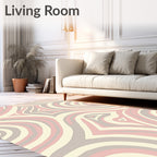 Curvy Abstract Swirl Pattern Rug