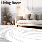 Abstract Swirl Brushstroke Pattern Rug
