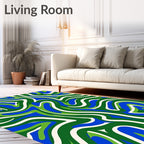 Groovy Swirl Pattern Rug