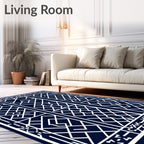Art Deco Style Geometric Pattern Rug