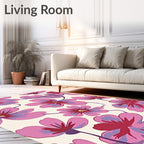 Vibrant Floral Pattern With Purple Accents Rug