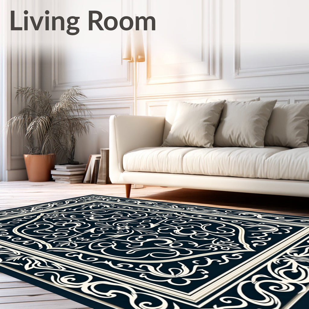 Classic Paisley Floral Cream Ivory Rug