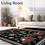 Red Truck Snowflake Christmas Greeting Rug