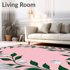 Green Vine With Silver Circle Medallions Rug