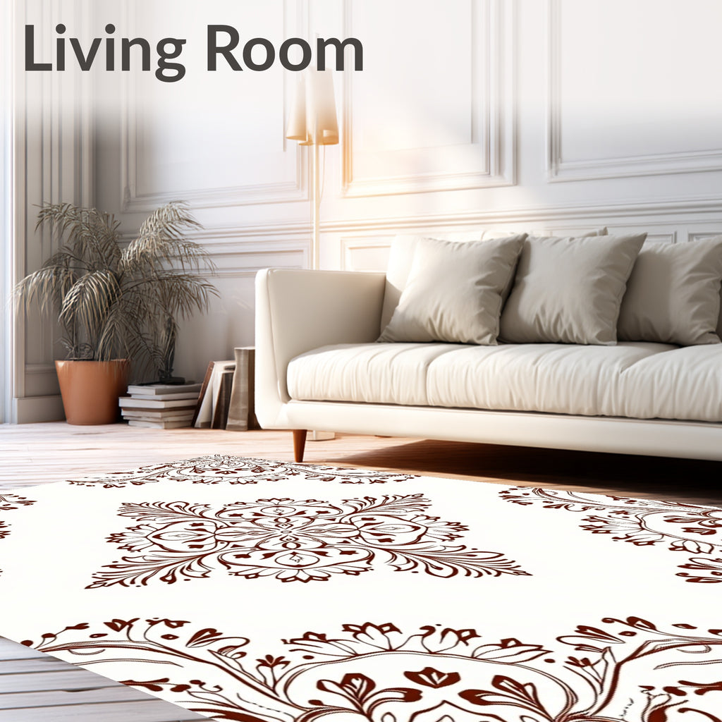 Intricate Floral Medallion Design Rug